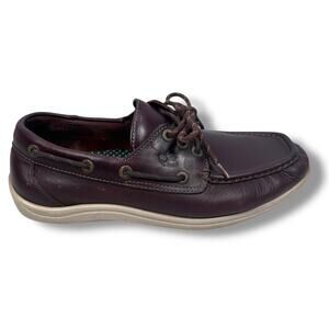 SAS Decksider Lace Up Boat Shoes Men’s 8.5 W New Briar Leather Comfort Cordovan